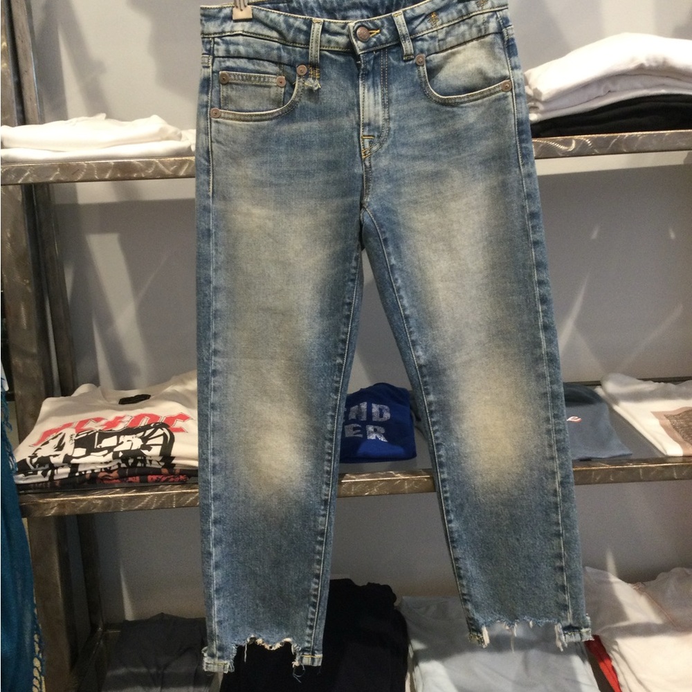 Size 25, new R13 distressed jeans.